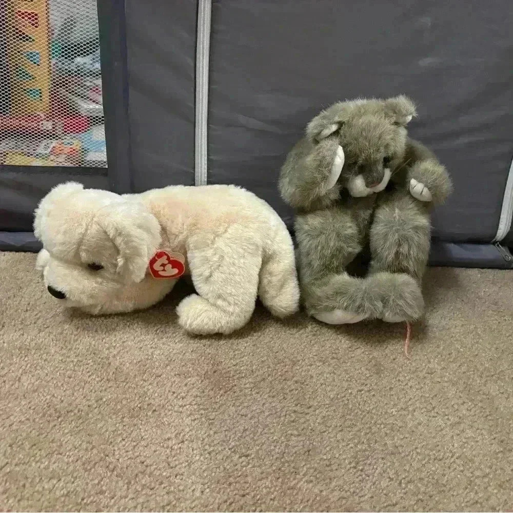 Lot Of 2 Large Beanie Babies- Muffin And Tumbles 1995